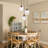 Modern Farmhouse 3-light Dimmable Glass Chandelier