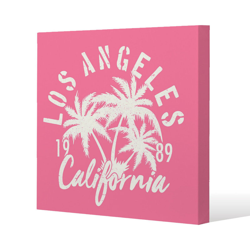 Los Angeles California Slim Style Canvas Print , 15mm Slim Real wood., 40 cm H x 40 cm W