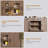 55" Sideboard Buffet Cabinet With 3 Drawers And 2 Glass Doors-908308367