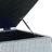 Upholstered Blue Striped Skirted Rectangular Storage Ottoman with Lift-Top-1168336248