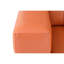 Cuir brun clair avec rembourrage en mousse haute, pieds en acier inoxydable, bois franc séché au four, cuir, structure en bois massif à 3 couches