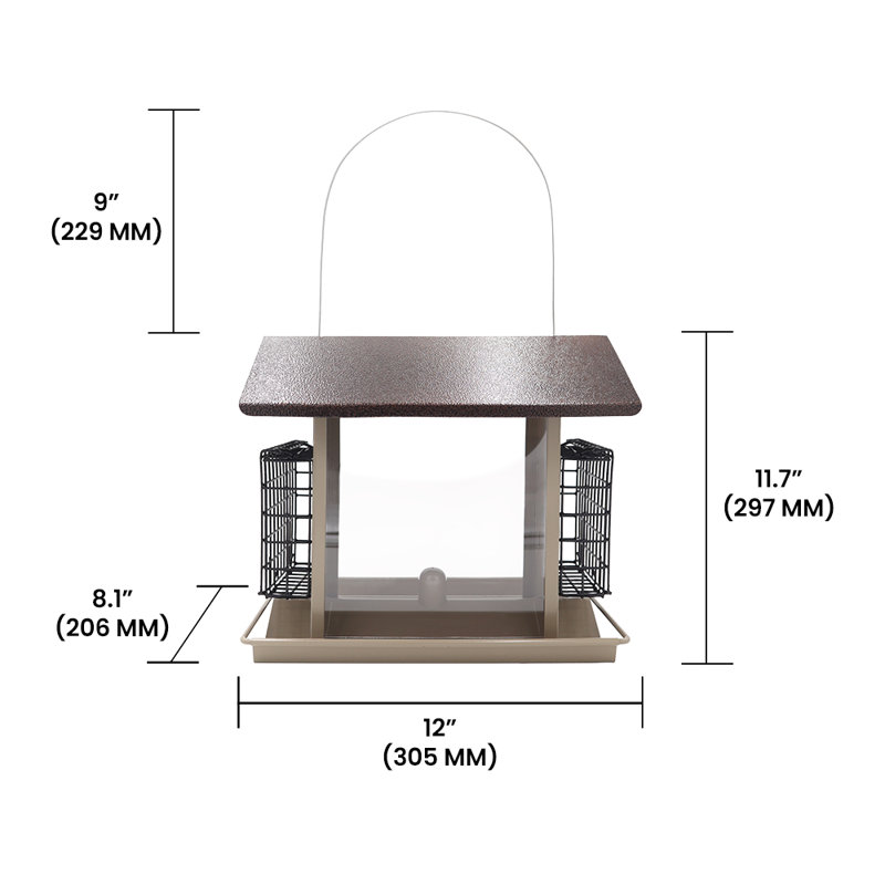 Metal Hanging Hopper Bird Feeder