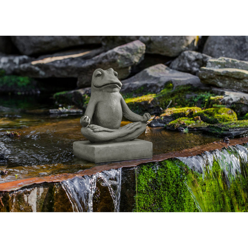 Mini Zen Frog Statue, Alpine Stone