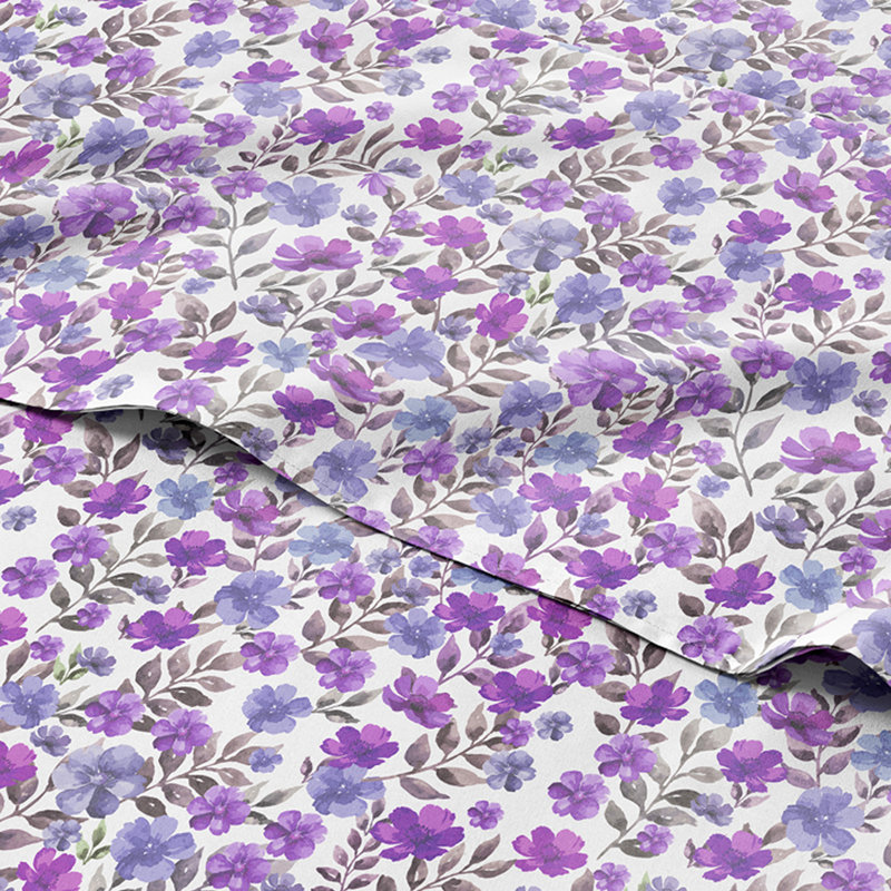 Ensemble de draps 4 pièces à motif floral de qualité supérieure, doux et infroissables - Ensemble de literie de luxe en microfibre ultra douce