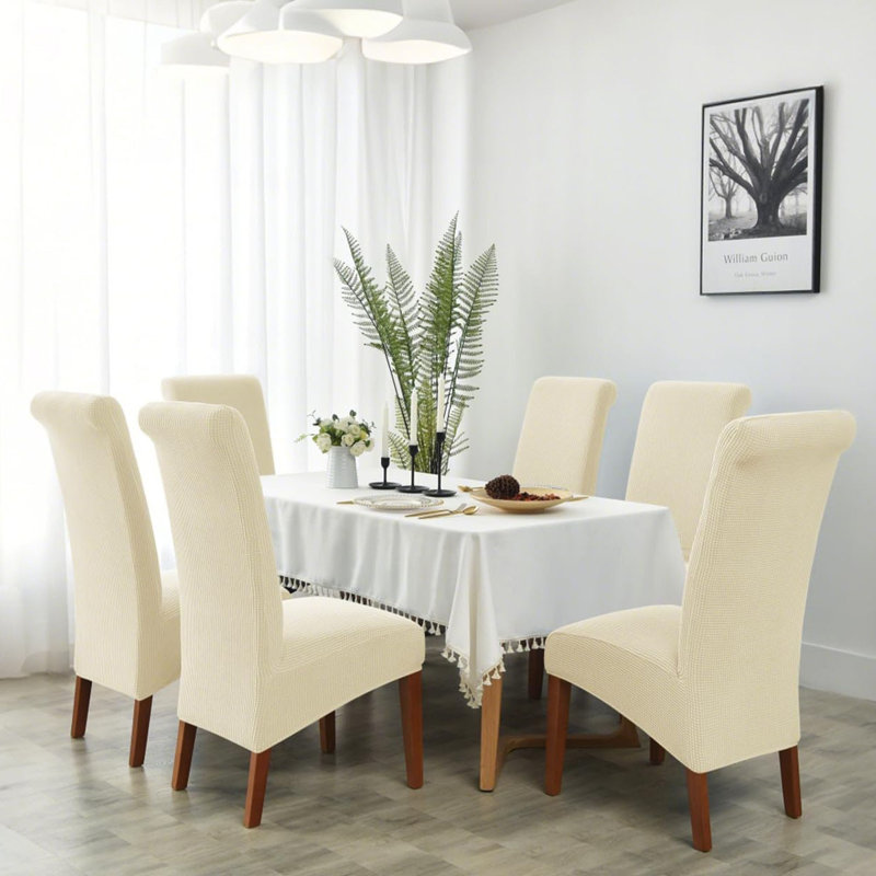 Polyester Box Cushion Dining Chair Slipcover
