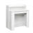 8-Seat Extendable Rectangular Dining Table, Crisp White Melamine-Finished MDF, Modern Storage Design