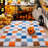 Colorful Checkered Shag Rugs 5x7 ft, Washable Rug Suitable for Bedrooms and Living Rooms, Fluffy Non-Slip Carpets Ideal for Children's Rooms, Nurseries, and Playrooms-940486038-947190241