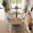7-Piece Rectangular Dining Set With 6 Upholstered Side Chairs-424051882