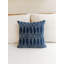 Housse de coussin carrée indigo Nira
