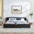 Upholstered Bed Frame with Thick Fabric-1965919422