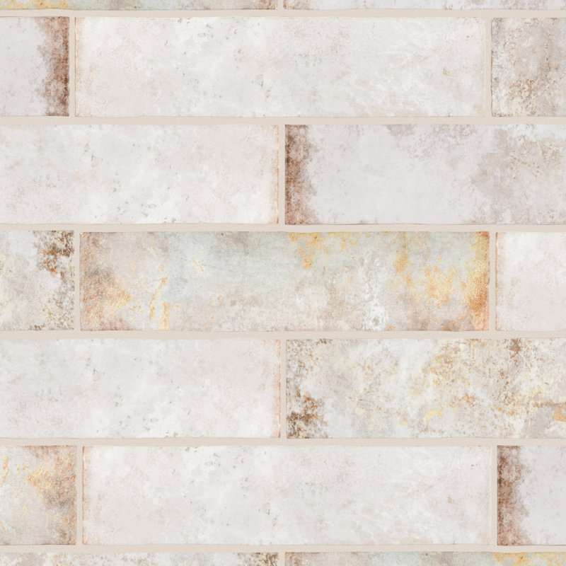 Biarritz 3" x 12" Ceramic Brick Look Subway Wall Tile, Beige