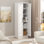 Armoire de cuisine avec 2 portes Furinno + Robin, armoire de cuisine avec 2 portes, 23 W, blanc