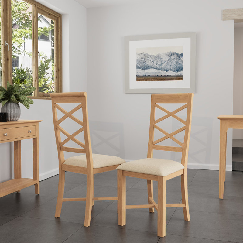 Bisbrooke Double Cross Back Fabric Seat Chair