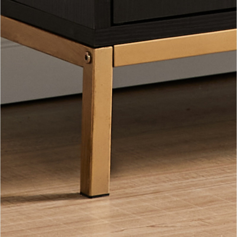 Marvell Rectangular End Table with Storage, MDF Wood Base, and Textured Cabinet Design
