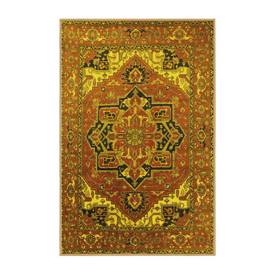 Tapis jaunes modernes Mid-Century 2629