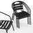 Chrisoula Modern Aluminum Slat Back Stacking Patio Chairs-986429785