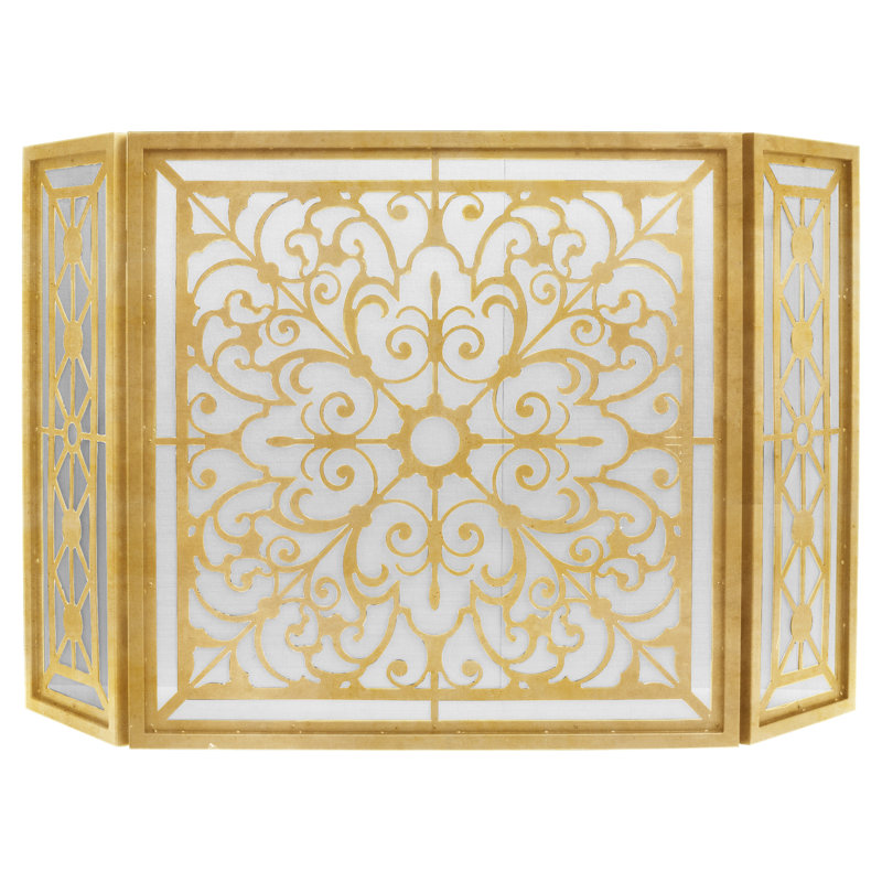 Paris Fireplace Screen, Gold Leaf 