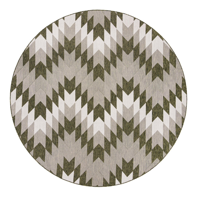 Blox Hower Indoor/Outdoor Area Rug, Round 10'