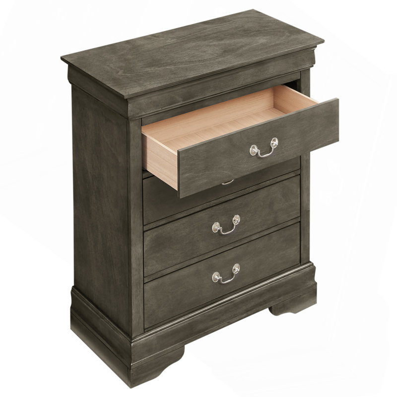 Coffre de rangement gris élégant, Gris