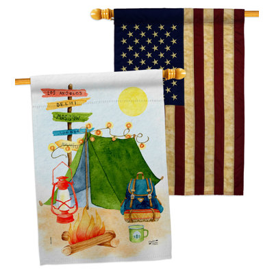 Drapeau de maison en polyester à 2 côtés 40 x 28 po