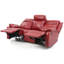 Élégant canapé inclinable contemporain rouge