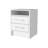 Eter Compact Nightstand with Two Drawers and One Shelf, Minimalist Bedroom Bedside Storage-901059919