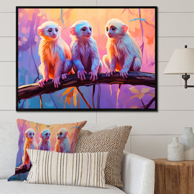 «Joyous Jungle Monkeys», art mural singe