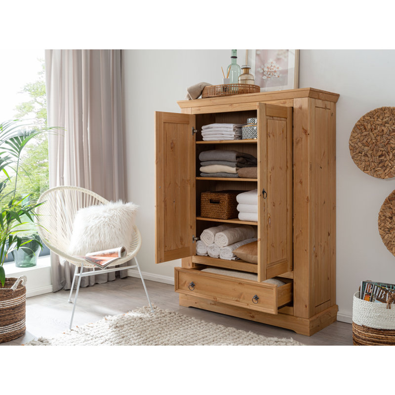 Jesterville 2 Door Solid Wood Wardrobe