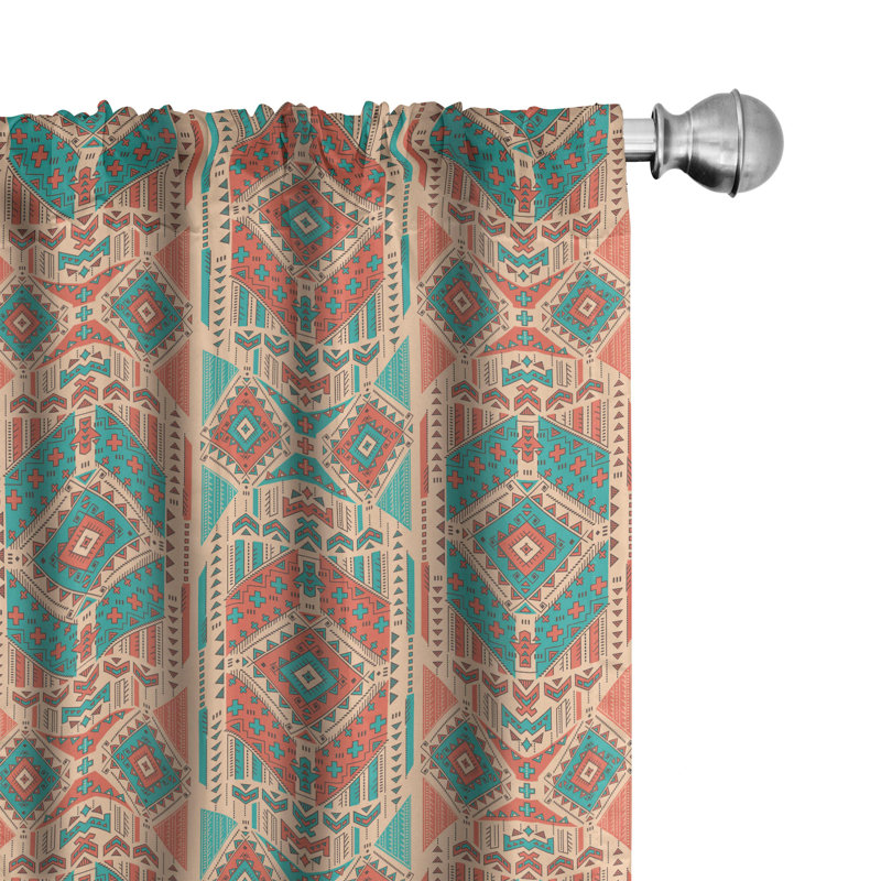 Mexican Semi-Sheer Rod Pocket Curtain Panels, 28" x 84"