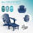 Adjustable Adirondack Chair With Retractable Ottoman Set Of 2-1549723429