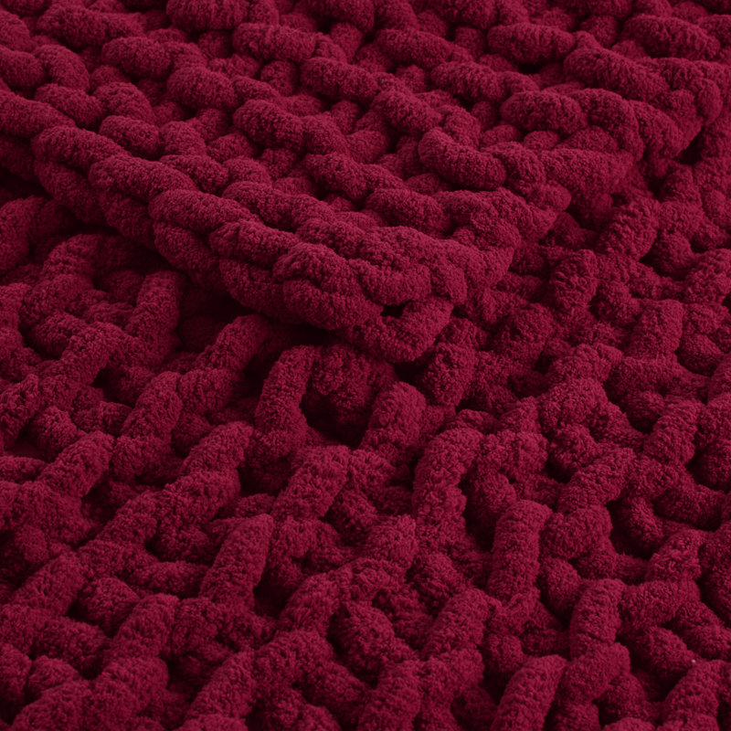 Jeté en chenille, Rouge