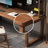 Nut-brown Rectangular Solid Wood Executive Desk-1573446651