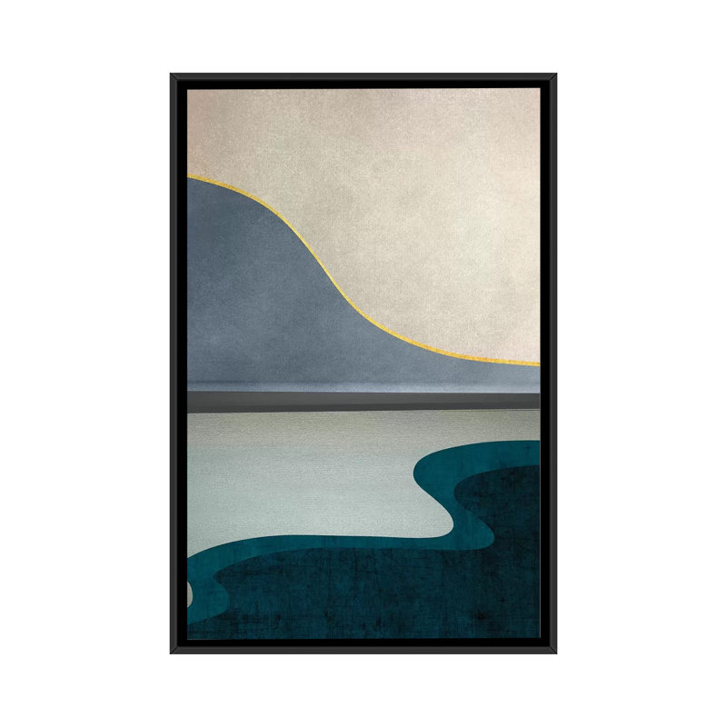 «Minimal Landscape V», reproduction sur toile, H 26 po x l 18 po x P 1,5 po, Toile encadrée noire, Pas de tapis