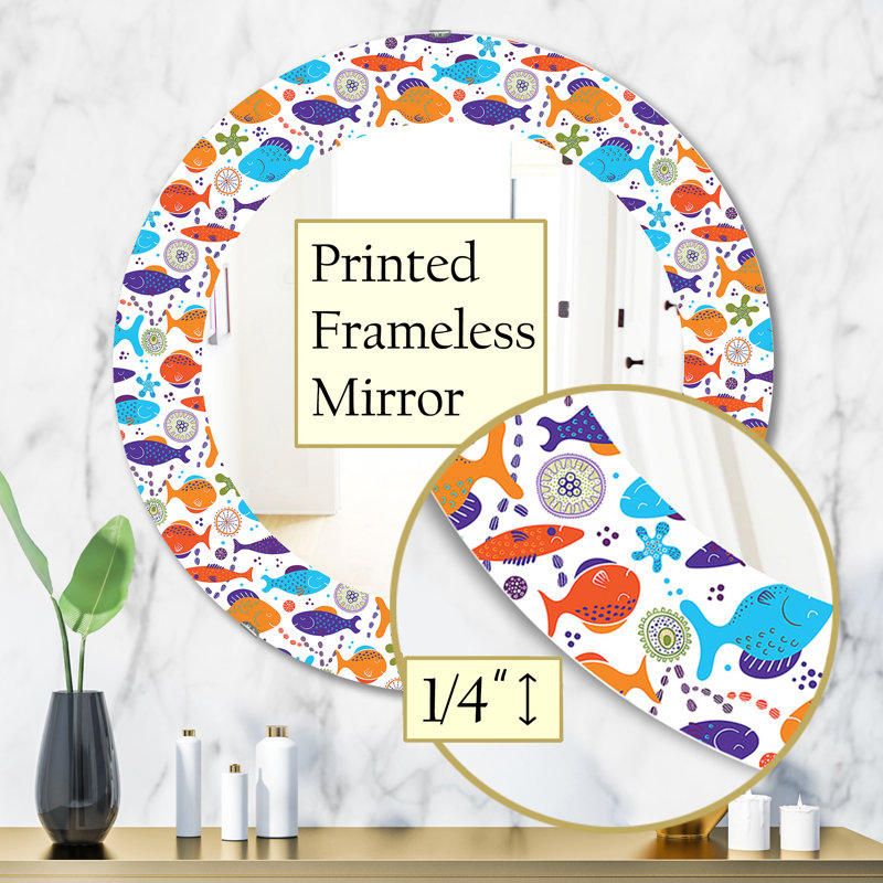Poisson - miroir mural Sea & Shore, H 31,5 po x l po