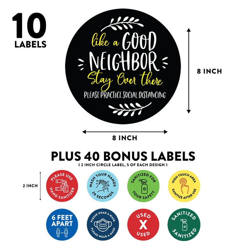 Adhésif décoratif «Like a Good Neighbour, Stay over There»