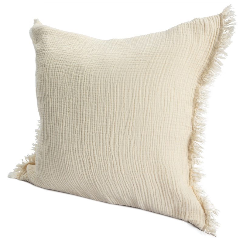 Coussin en coton Ava Karely, Turquoise, Polyester/ bourre en polyester