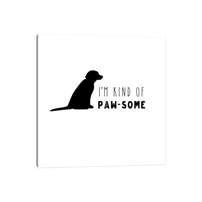Pawesome Dog by Amanda Murray - Wrapped Canvas Print, 66.04 cm H x 66.04 cm W x 3.175 cm D
