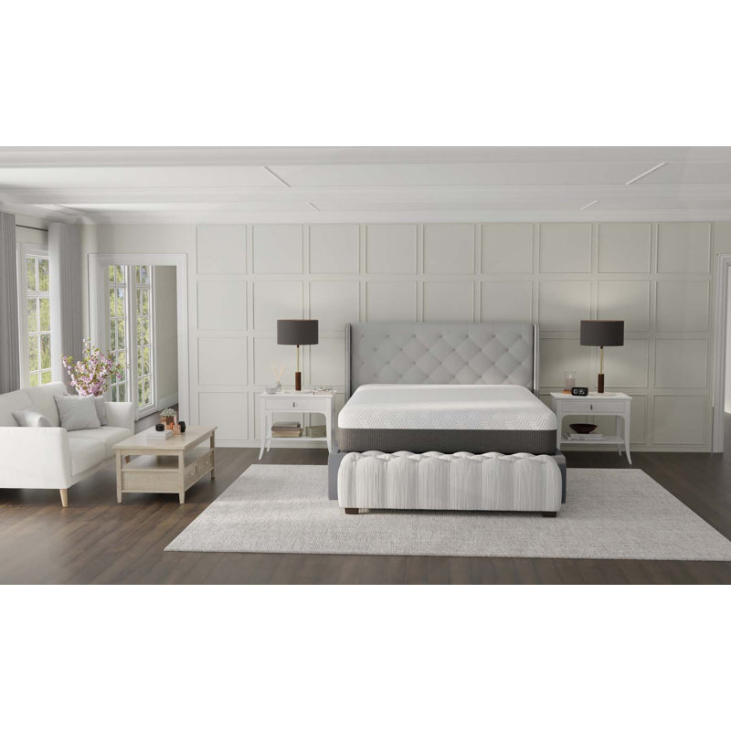 Matelas doux avec housse à fermeture à glissière rafraîchissante, Très grand simple