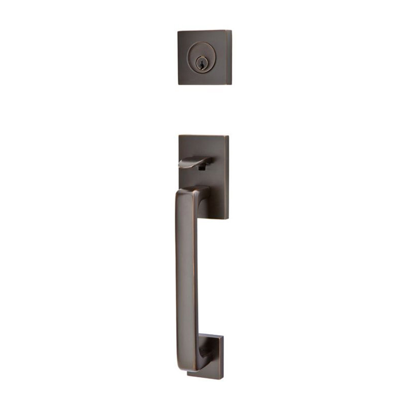 Entretoise tubulaire Emtek, Levier Genève, Bronze huilé, Droitier