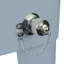 Permasteel - Glacière à roulettes rétro avec cloison 80QT - Bleu-50807094-116395568