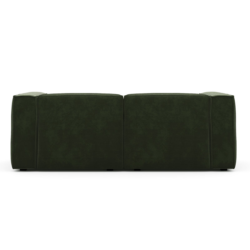 Petit canapé modulaire en velours côtelé Shonnard, 2 pièces, Boucle performance taupe