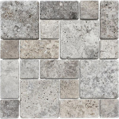Carrelage mosaïque en travertin Versailles