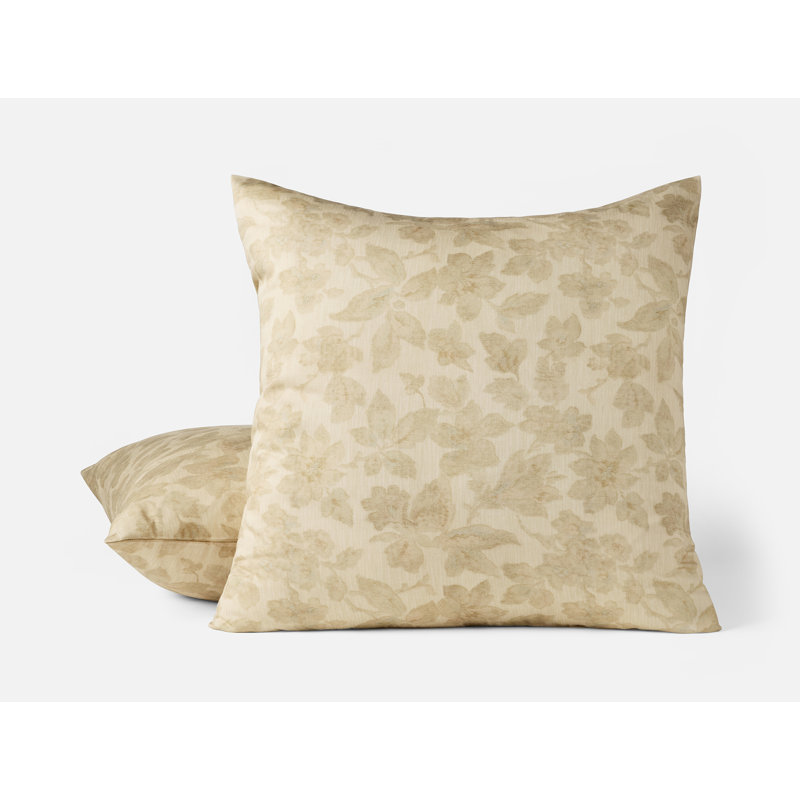 Camellia Organic Print Sham, Euro Sham, Amber