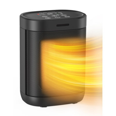 Chaufferette 1500W pour l'intérieur, chauffage électrique 2S 1500W / 900W, chauffage en céramique avec thermostat, minuterie 24H, protection contre la surchauffe et le basculement, chauffage pour la chambre de bureau