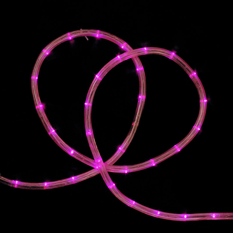 Guirlande de Noël 18 pi pour l'extérieur, Rose, H 1 po x L 1200 po x P 1 po