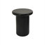 Ensemble de tables basses gigognes, 2 tables rondes avec bases cannelées, panneau de fibres à densité moyenne noir profond, décoration de salon polyvalente