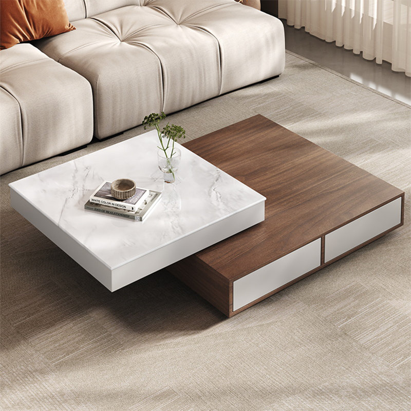 Table de bout carrée rotative de style italien
