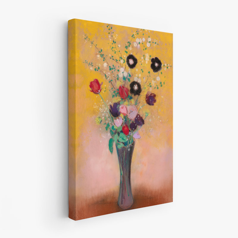 Vase Of Flowers by Odilon Redon - Wrapped Canvas Print, 30.50cm H x 20.50cm W x 3.8cm D