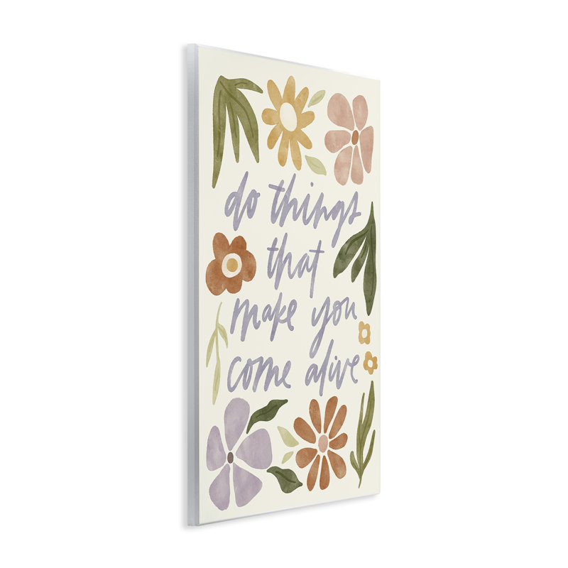 Art mural «Come Alive Inspiring Flowers» par Amanda Houston, H 15 po x l 10 po