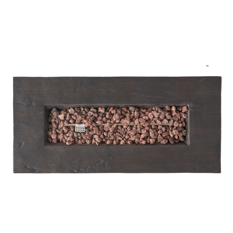 Magnesium Oxide 45' Rectangular Fire Pit 50,000 , Brown, Outdoor Appealing Feature Pit, Rectangular, Oxide, Enjoyment